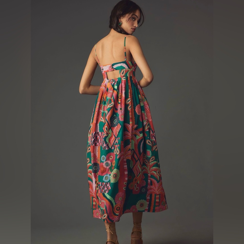 FARM Rio Pink and Green Floral High-Low Dress - Picture 2 of 13